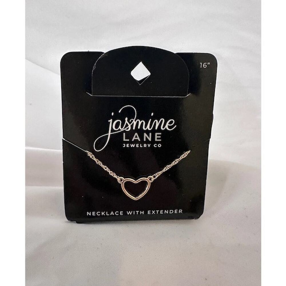 Jasmine Lane Gold Heart Pendant Necklace Dainty Love‎ Jewelry Gift NEW